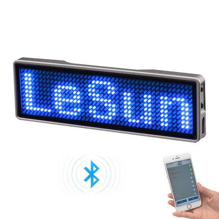 LED Bluetooth Digital DIY Programmable Scrolling Name Message Tag Badge Sign for iphone