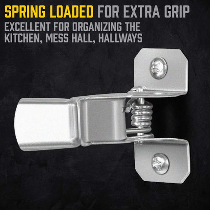10PCS Heavy Duty Terry Clips Spring Snap Clamps Open & Closed Wall Mount Storage Organizer Clips