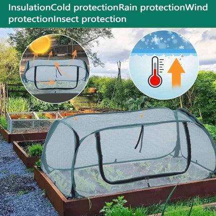 Foldable Pop Up Garden Mesh Tunnel Cover with Storage Bag, Pest Net for Raised Beds Vegetables