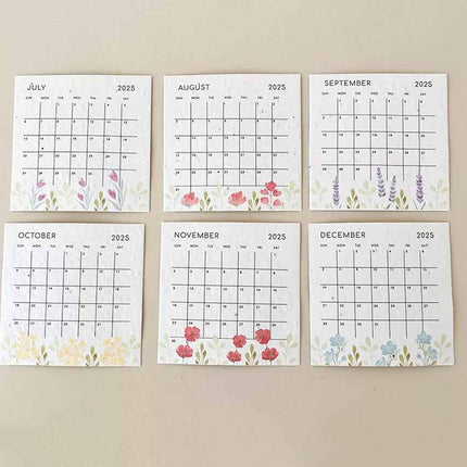2025 Growable Plantable Seed Paper Desk Calendar Wildflower Desk Planner w/Stand