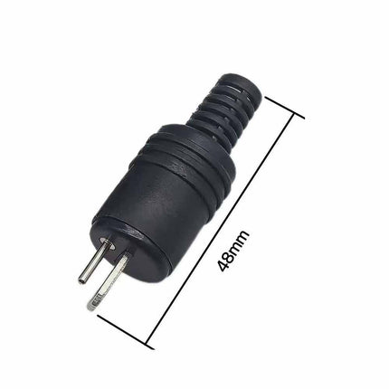 2 Pin DIN Hi-Fi Speaker Plug & Jack Set, Solder-Free 6.4mm Cable Hole Male Female Audio Connector