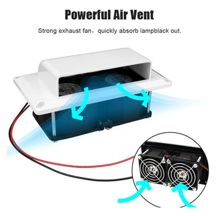 12V RV Side Air Vent Fan, Caravan Motorhome Trailer Boat Ventilator Exhaust Fan