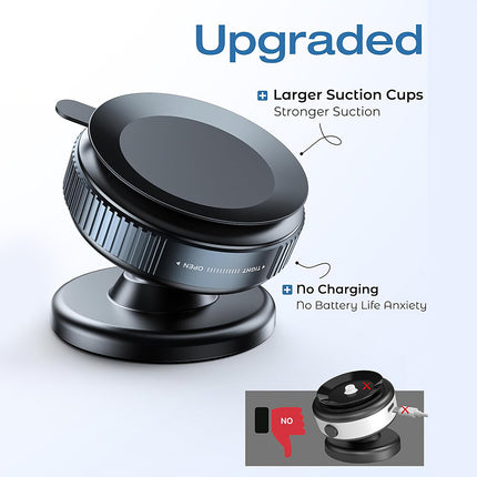 Electric Vacuum Magnetic Suction Cup 360° Rotation Car Phone Holder Stand Mount