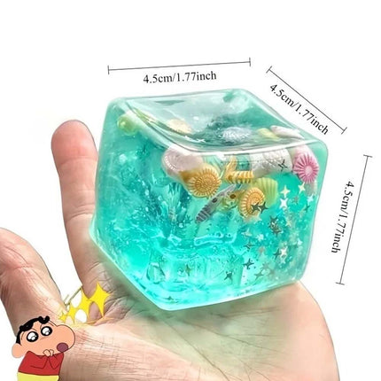 Cube Shaped Soft Squeeze Stress Ball Fidget Sensory Toy
