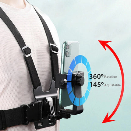 5pcs Chest Mount Harness Strap Action Camera Phone Holder POV for Mobile Phone EM