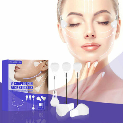 60PCS/Set Instant Face Neck Eye Lift Face lift V Tapes Shape Tape Anti Wrinkle