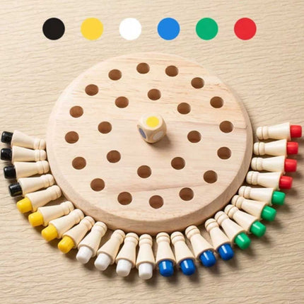 Wooden Memory Match Stick Chess Colour Game Board Puzzle Montessori Edu for Kids
