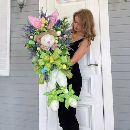 Easter Bunny Rabbit Wreath Decor Front door Party Decor Wedding Decor Spring