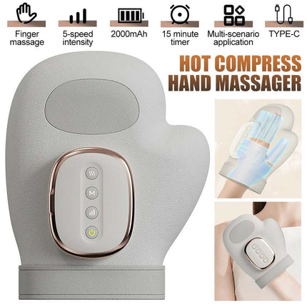 Cordless Hand Massager with Heat and Compression, for Arthritis and Carpal Tunnel Relief, Ideal for Hand Fatigue and Joint Discomfort