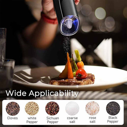 Electric Salt and Pepper Grinder Gravity Induction Shaker Mill Battery-Operated