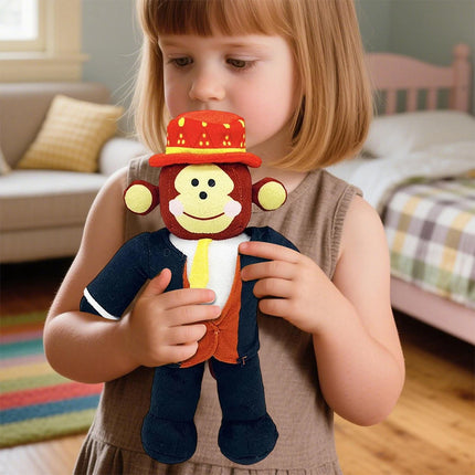 Monkey Plush with Soft Texture – Funny Cartoon Doll, Cute Collectible Plush Figure