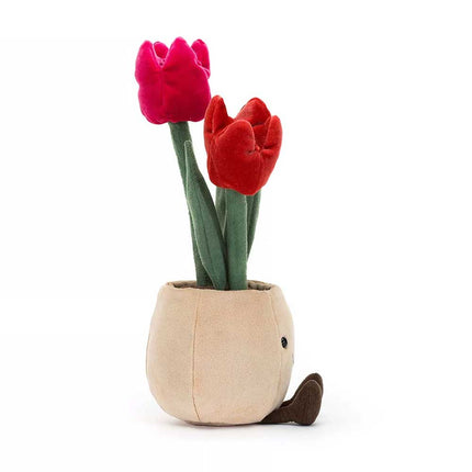 Tulip flower pot plush toy indoor decoration holiday gift plush doll