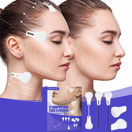 60PCS/Set Instant Face Neck Eye Lift Face lift V Tapes Shape Tape Anti Wrinkle