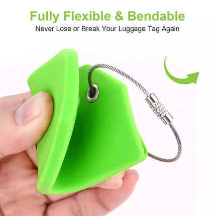 5pcs Luggage Tag Silicone Travel Baggage Suitcase Identity Address Name Label