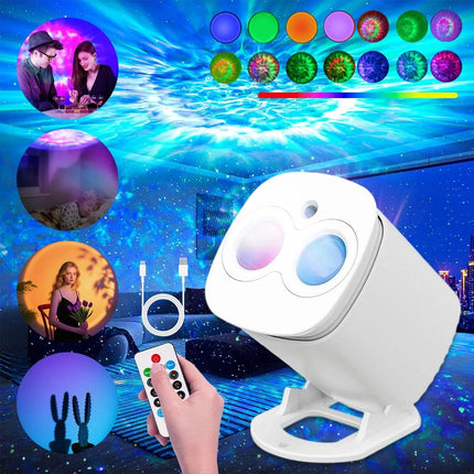 Smart Nebula Galaxy Projector LED Star Night Light - Ceiling & Wall Projection Lamp for Bedroom Decor