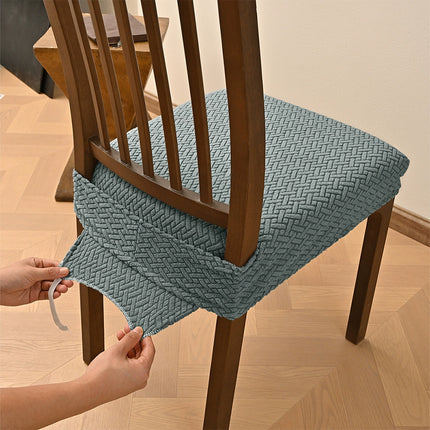 Jacquard Stretch Dining Chair Slipcovers, Removable & Washable Seat Covers