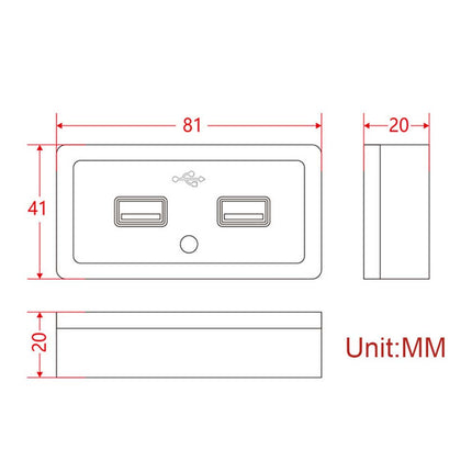 3.1A Dual USB Car Charger Socket Power Outlet 12V/24V for Car Motorcycle Boat RV