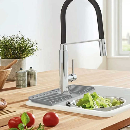 Silicone Faucet Mat for Kitchen & Bathroom: Keep Sinks Dry, Stop Splashes & Speed Up Drying