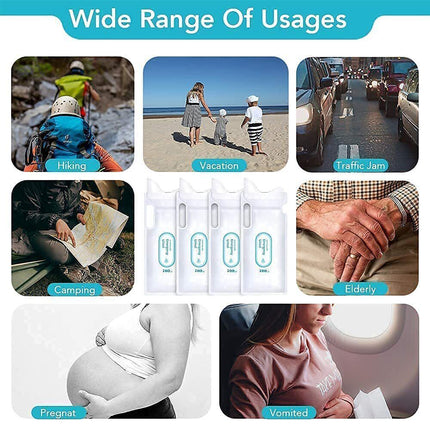 12Pcs Disposable Urine Vomit Portable Car Emergency Unisex Pee Bag Urinal Toilet