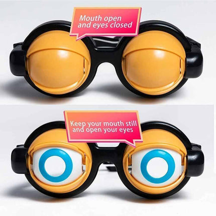 Toy Pranks Adult Kids Funny Glasses Crazy Eyes Props Party Eyewear Crazy Blink