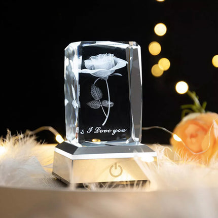 Square/Round 3D LED Light Base Display Stand Holder For Crystal Art Glass Base