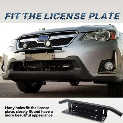 Car License Plate Frame Mount Bracket Bull Bar/Bumper Fit with LED Light