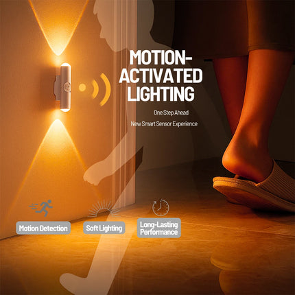 Magnetic RGB LED Night Light Smart Motion Sensor & USB Rechargeable Ambient Lamp