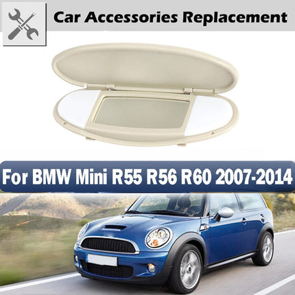 Car Sun Visor Vanity Mirror Cover, Beige/Gray for 2007-2014 Models