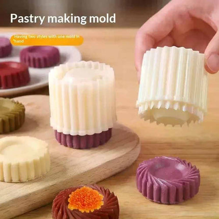 2 Pack 2‑in‑1 Double‑Ended Double‑Sided Pastry Mold, Handmade DIY Baking Mould for Pastry Making