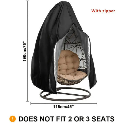 All-Weather Hanging Egg Chair Cover – 210D Waterproof Oxford, Dustproof & Rain Resistant