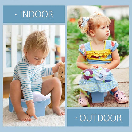 Portable Foldable Travel Potty, Reusable Potty for Outdoor Camping & Travel