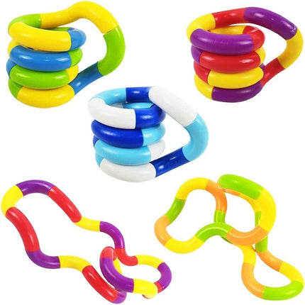 3 Pack Flexible Twist Fiddle String Toy, Sensory Stress Relief Fidget Aid for Anxiety & ADHD, Random Color