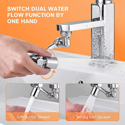 Universal Splash Filter Faucet Spray Head 1080° Rotate Tap Double Water Outlet