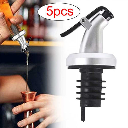 5X Liquor Wine Olive Oil Bottle Pourer Stopper Dispenser Tool Pour Spout Kitcken