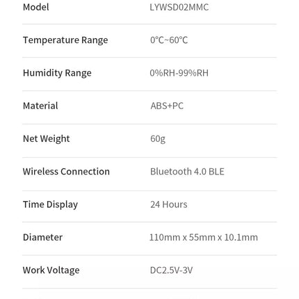 Bluetooth Temperature Humidity Monitor Pro, E-Ink Display Digital Clock