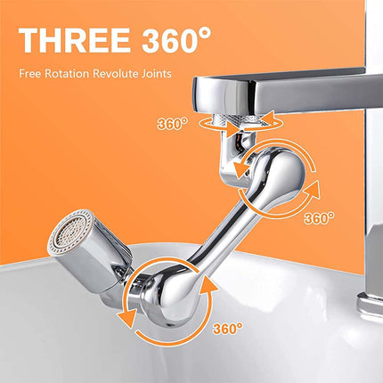 Universal Splash Filter Faucet Spray Head 1080° Rotate Tap Double Water Outlet