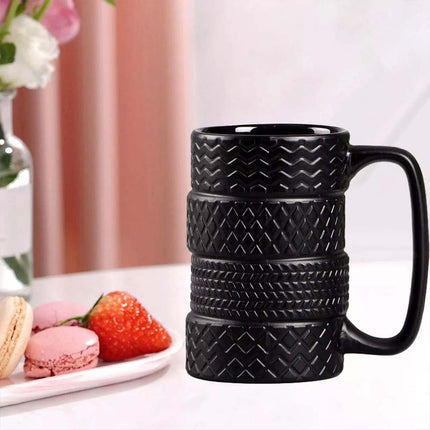 500ML Large Ceramic Tyre Tire Mug Tea Coffee Gift for Birthday Christmas