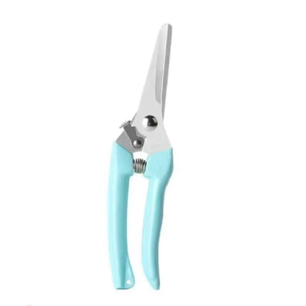 2Pcs Stainless Steel Garden Shears Straight & Curved Blades Pruning Scissors Set