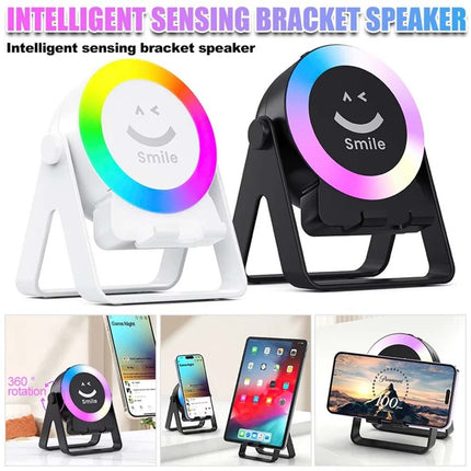 4-in-1 Wireless Induction Bluetooth Speaker, Rechargeable Audio Bracket Speaker