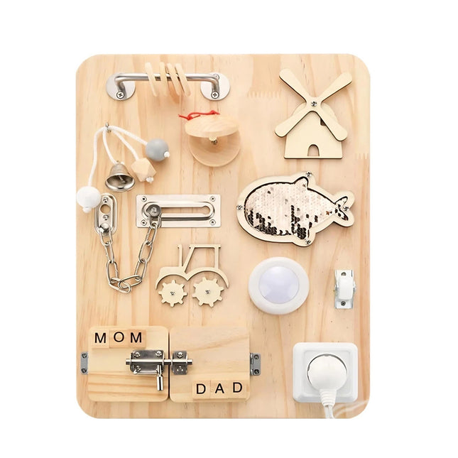 Montessori Busy Board for Toddlers Educational Fidget Sensory Toy Autistic ADHD Children Gift