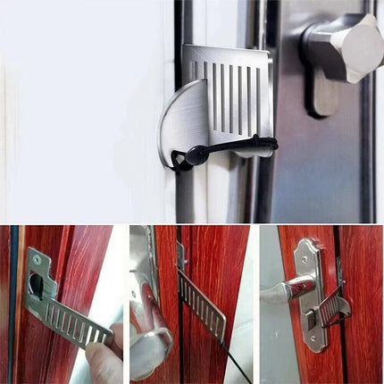 Portable Stainless Steel Door Blocker, Anti-Theft Security Tool 8cm