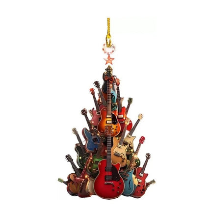 10X Rock Guitar Christmas Tree Pendant Acrylic Christmas Decoration Pendant