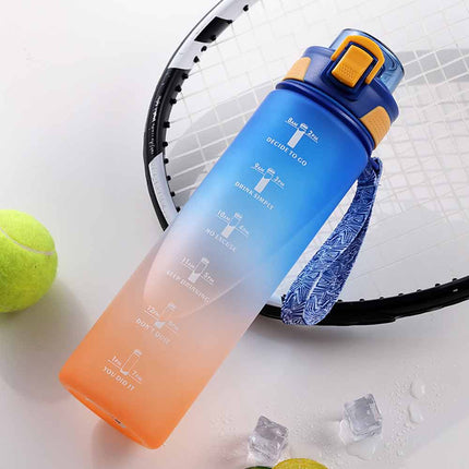 Sports 0.8/1L Water Bottle Gym Drinking Leakproof Bottle With Straw BPA-Free