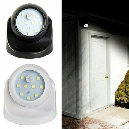 360° Battery Operated Indoor Outdoor Garden Motion Sensor Security LED Light New