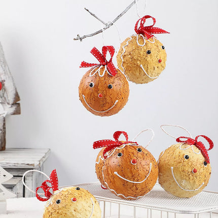 6Pcs Gingerbread Christmas Baubles, Xmas Tree Hanging Ornaments Decorations