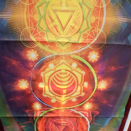150cm 7 Chakra Wall Hanging Meditation Tapestry Yoga Reiki Spiritual Home Decor