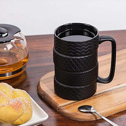 500ML Large Ceramic Tyre Tire Mug Tea Coffee Gift for Birthday Christmas