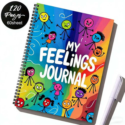 120 Pages Mental Health Notebook Journal, My Feeling Journal, Mood Tracking Diary