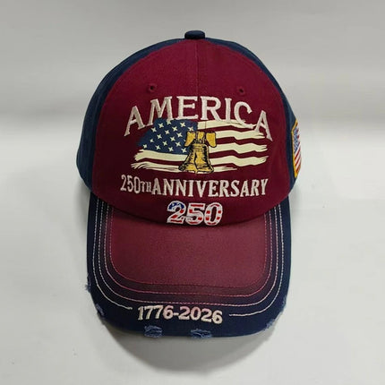 1776-2026 American 250th Anniversary Embroidered Baseball Cap - Gift for Dad