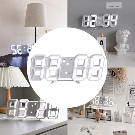 LED Digital Wall Clock Alarm USB Date Temperature Table Desktop Home Decoration